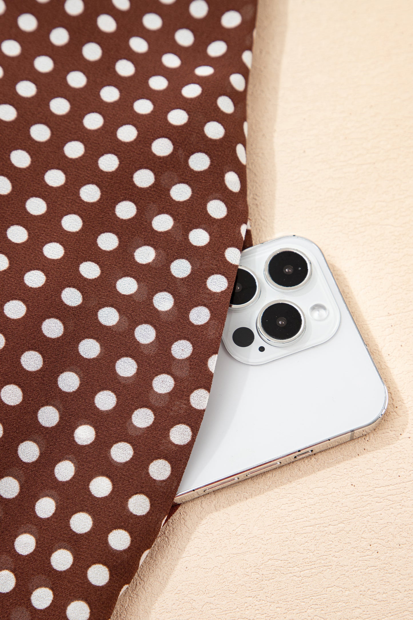 Coffee Polka Dot Print Backless Ruffled Tiered Maxi Dress