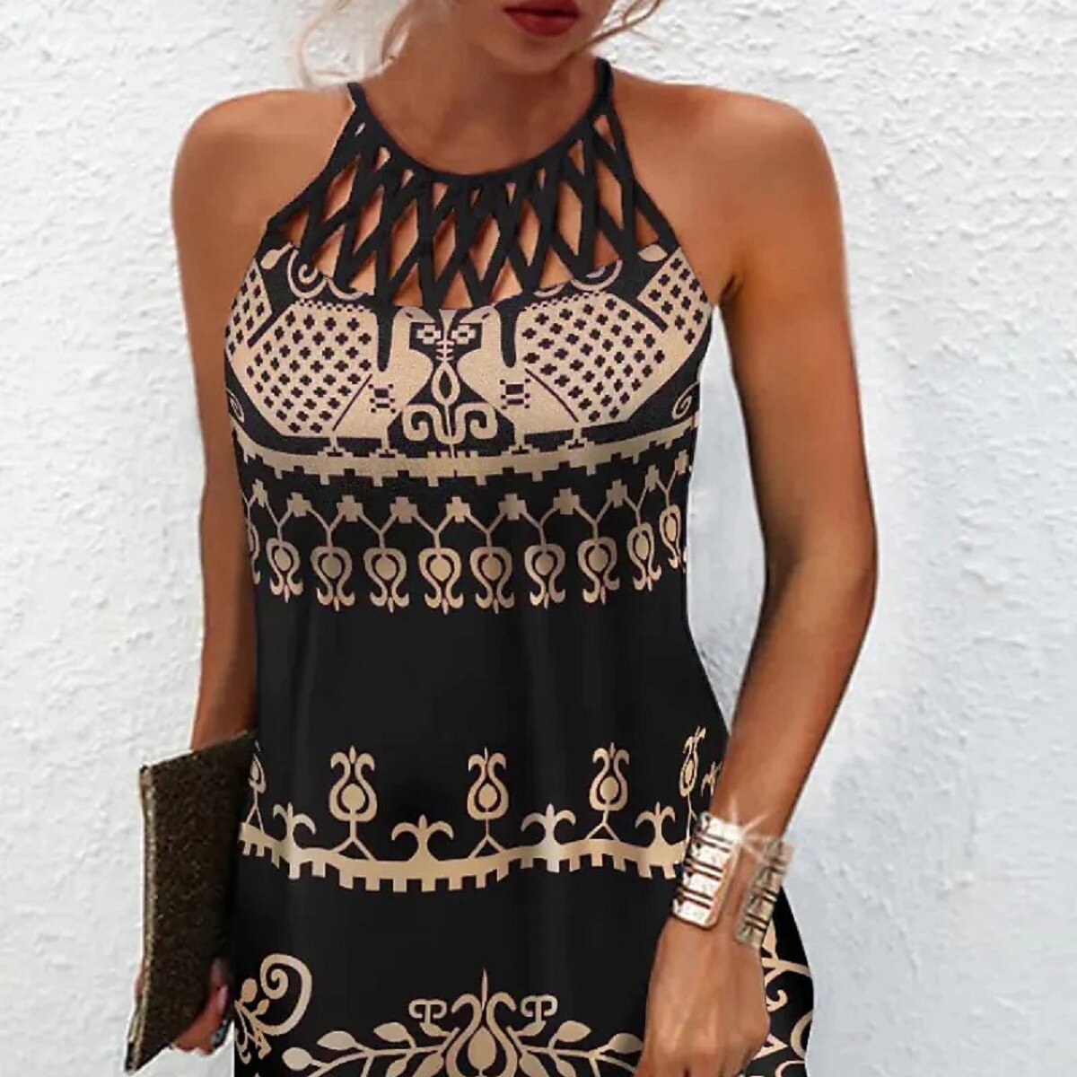 Casual Shift Dress Boho Beach Sundress