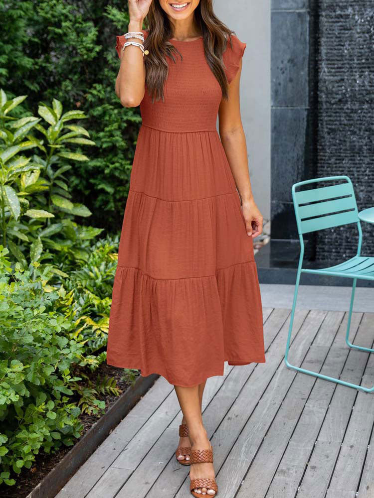 Long Pleated Dress