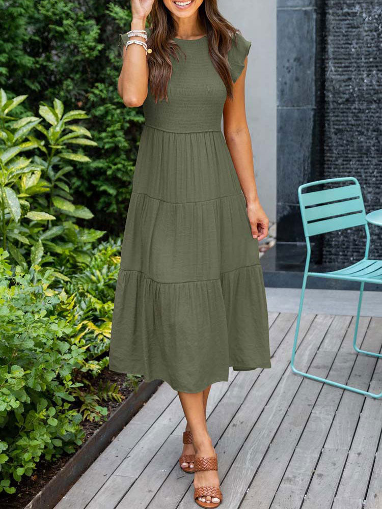 Long Pleated Dress