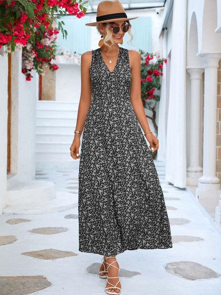 Maxi Boho Dress Women elegant Long Print Dress For Women