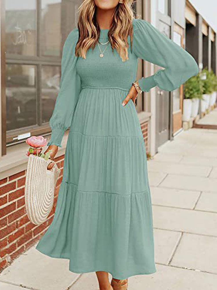 Long Pleated Dress