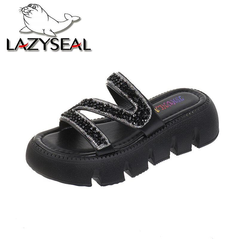 Platform Sequins Wedge Sandal