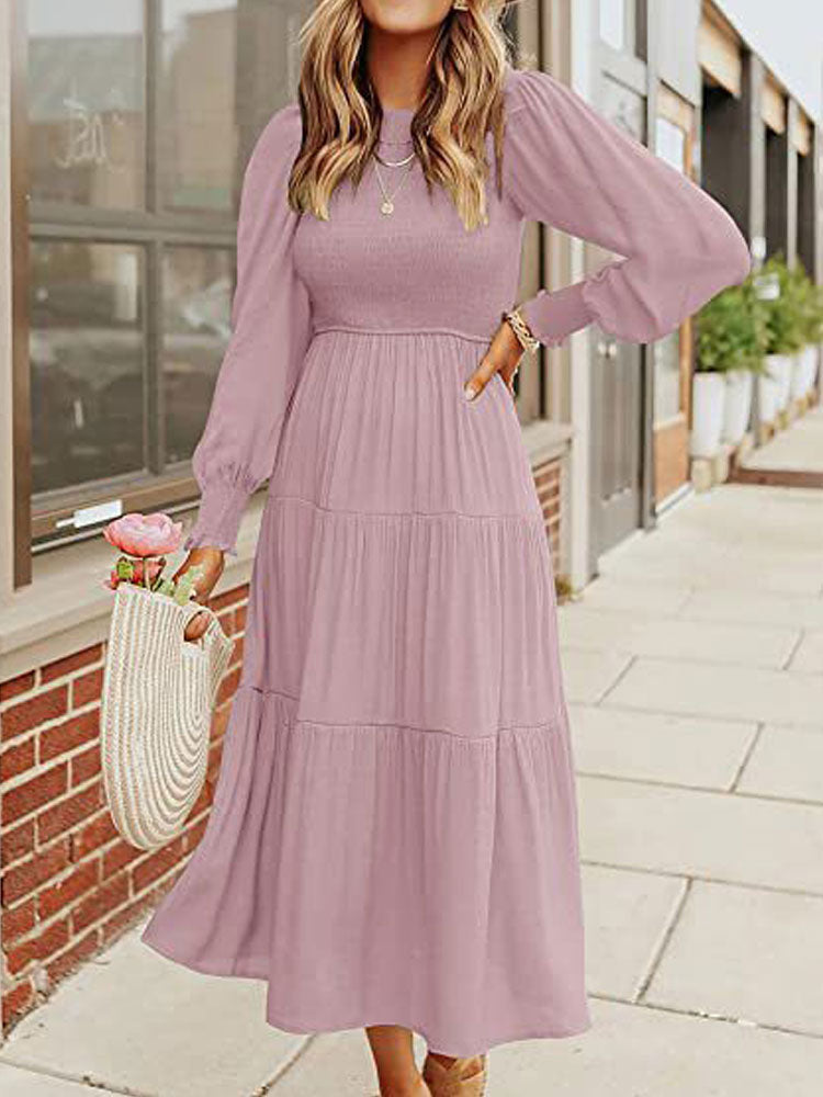 Long Pleated Dress