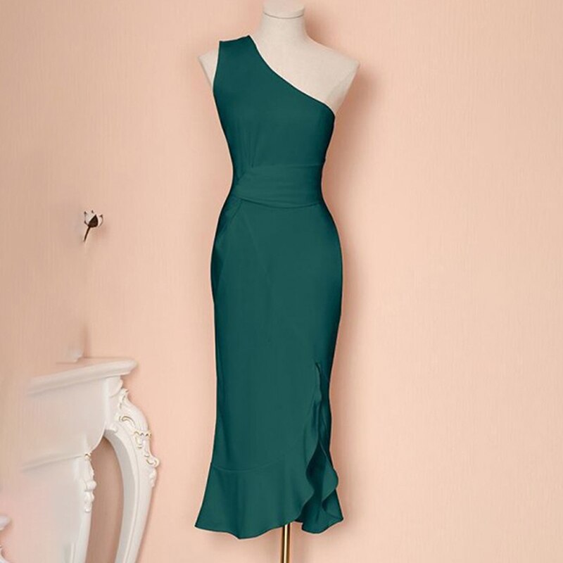 Long Maxi Dress Elegant Ruffle Mermaid Dress