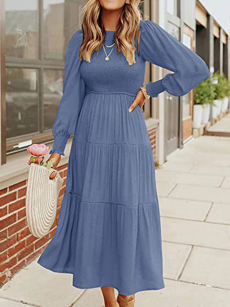 Long Pleated Dress