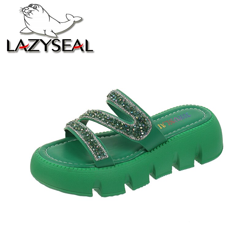 Platform Sequins Wedge Sandal