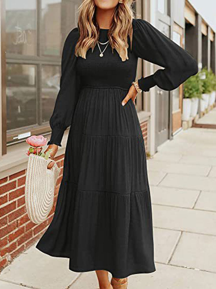 Long Pleated Dress