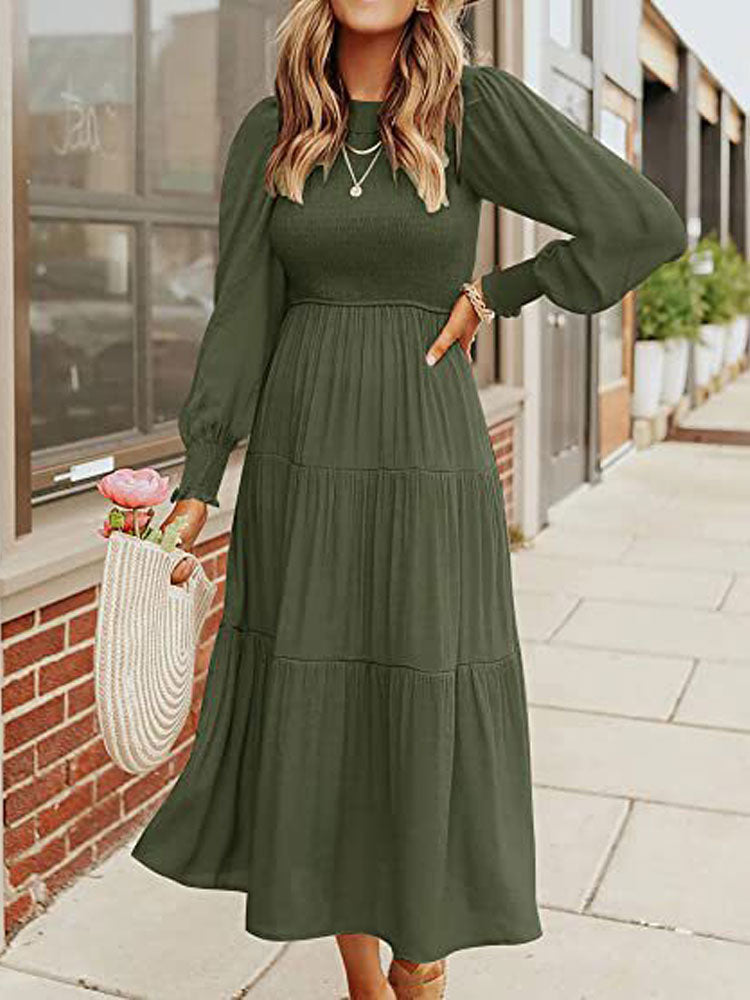 Long Pleated Dress