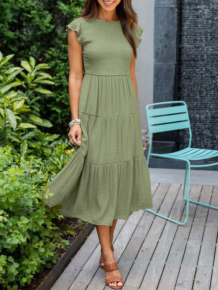 Long Pleated Dress
