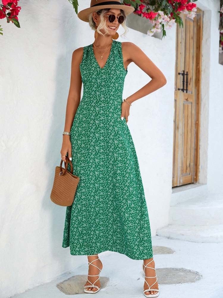 Maxi Boho Dress Women elegant Long Print Dress For Women