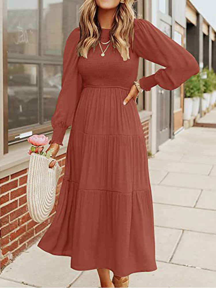 Long Pleated Dress