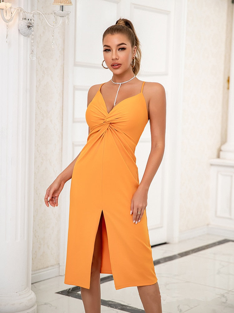Split Bodycon Club Party Dress