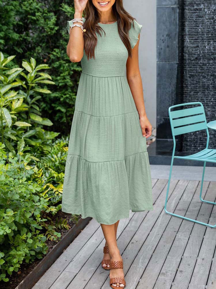 Long Pleated Dress