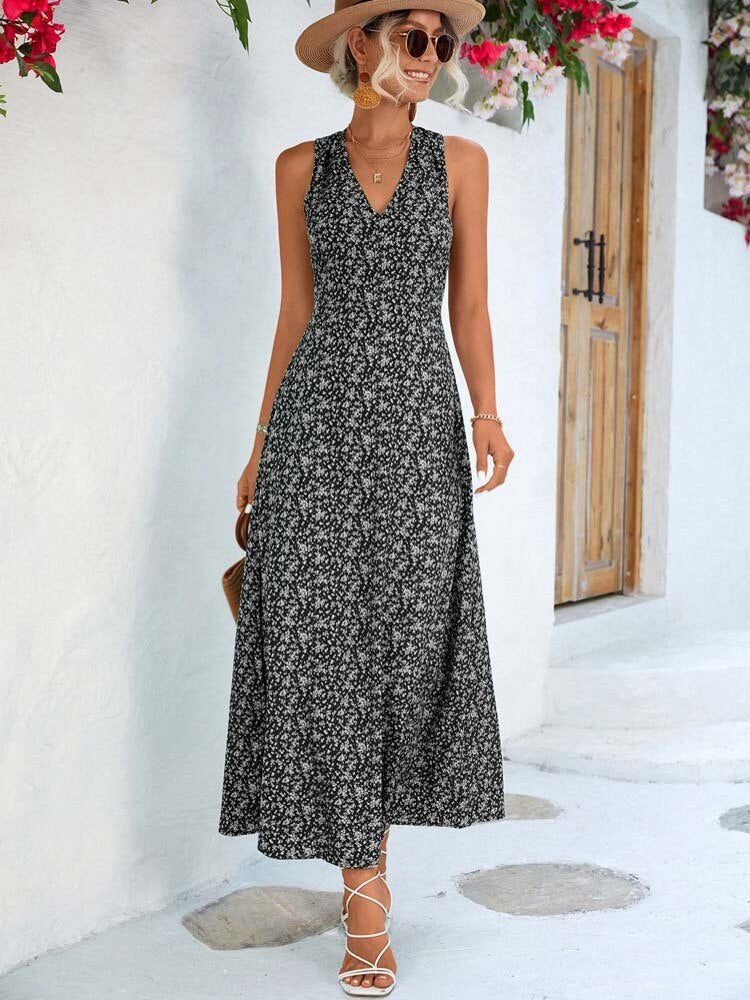 Maxi Boho Dress Women elegant Long Print Dress For Women
