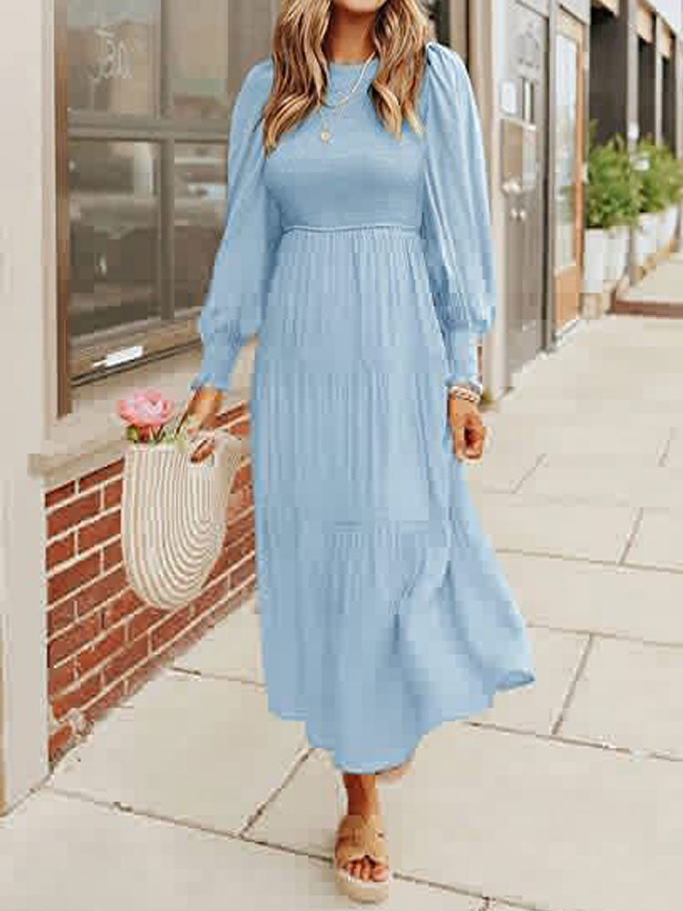 Long Pleated Dress