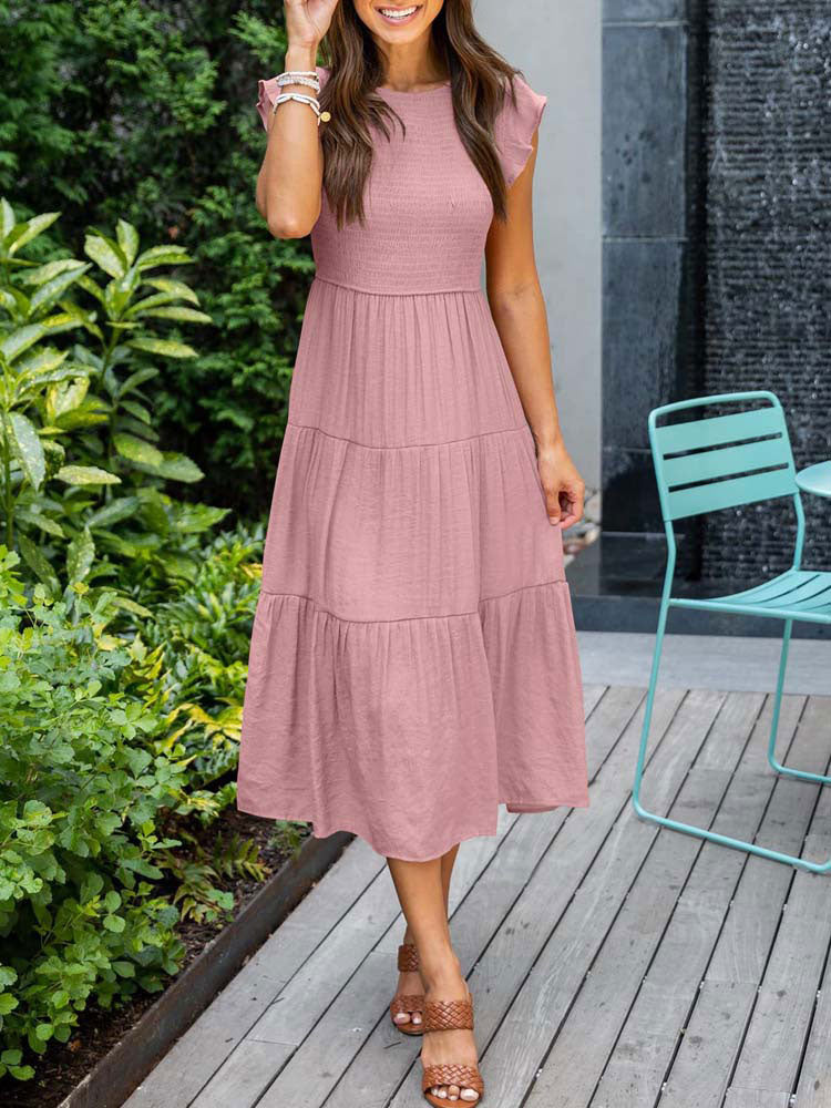 Long Pleated Dress