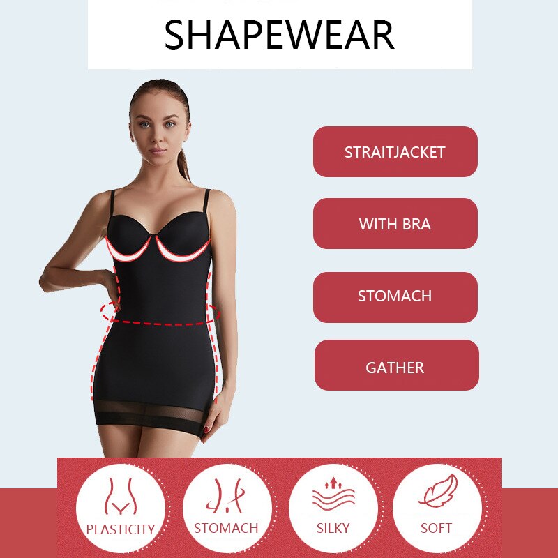 Women Half Slips for Under Dresses Tummy Control Body Shaper Butt Lifter
