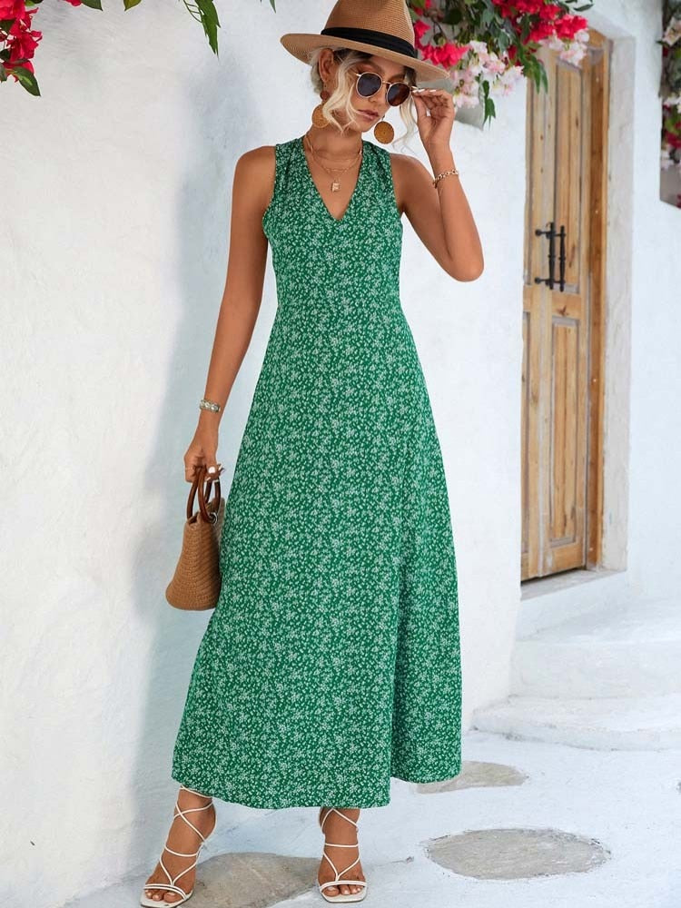 Maxi Boho Dress Women elegant Long Print Dress For Women