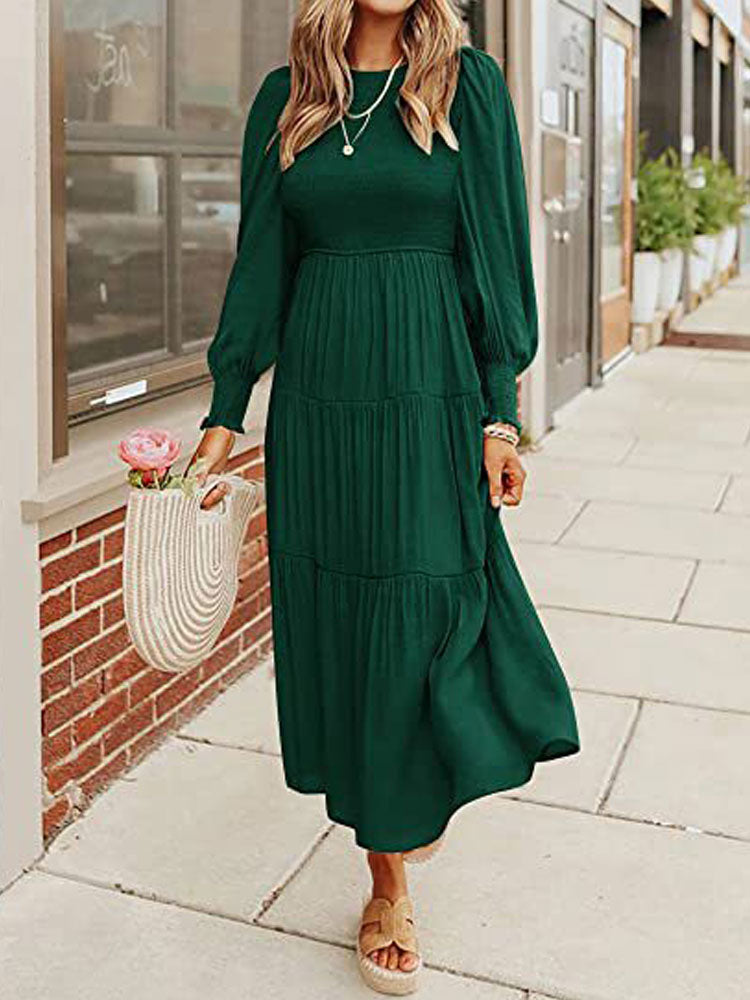 Long Pleated Dress