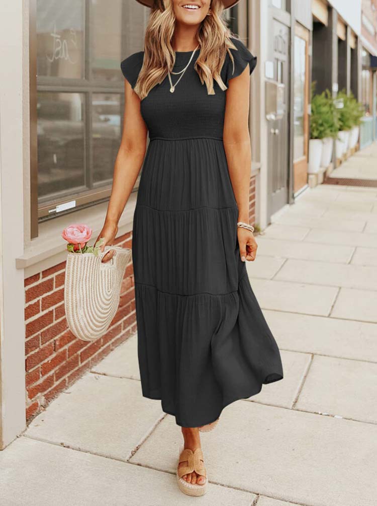 Long Pleated Dress