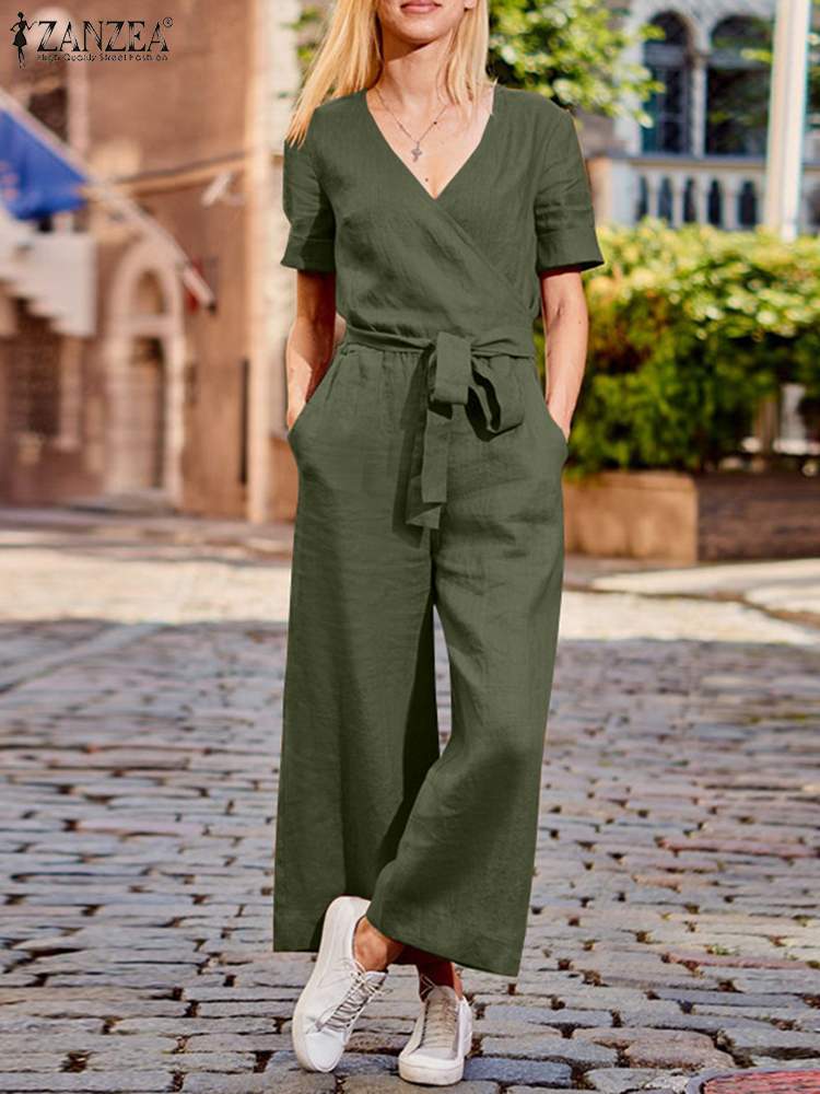 Casual Wide Leg Rompers