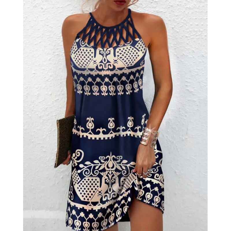 Casual Shift Dress  Boho Beach Sundress