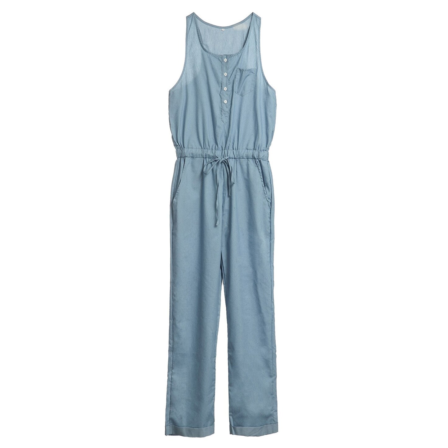 Denim Jumpsuits Straight Pants