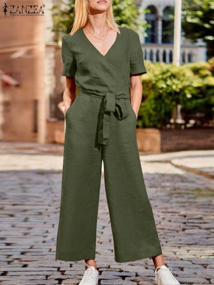 Casual Wide Leg Rompers