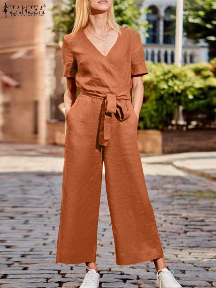 Casual Wide Leg Rompers