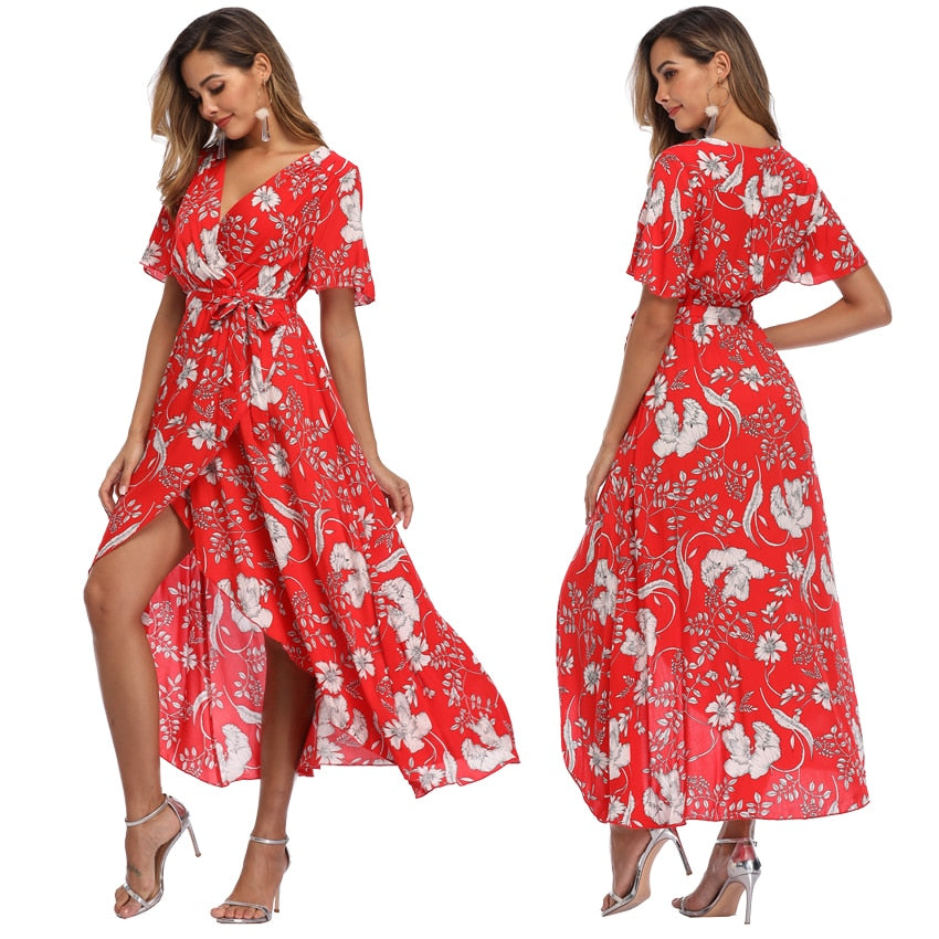 Witbuy Bohemian Print Woman Sundress