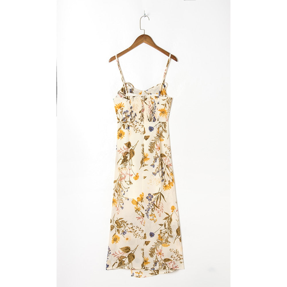 Vintage Floral Midi Dress