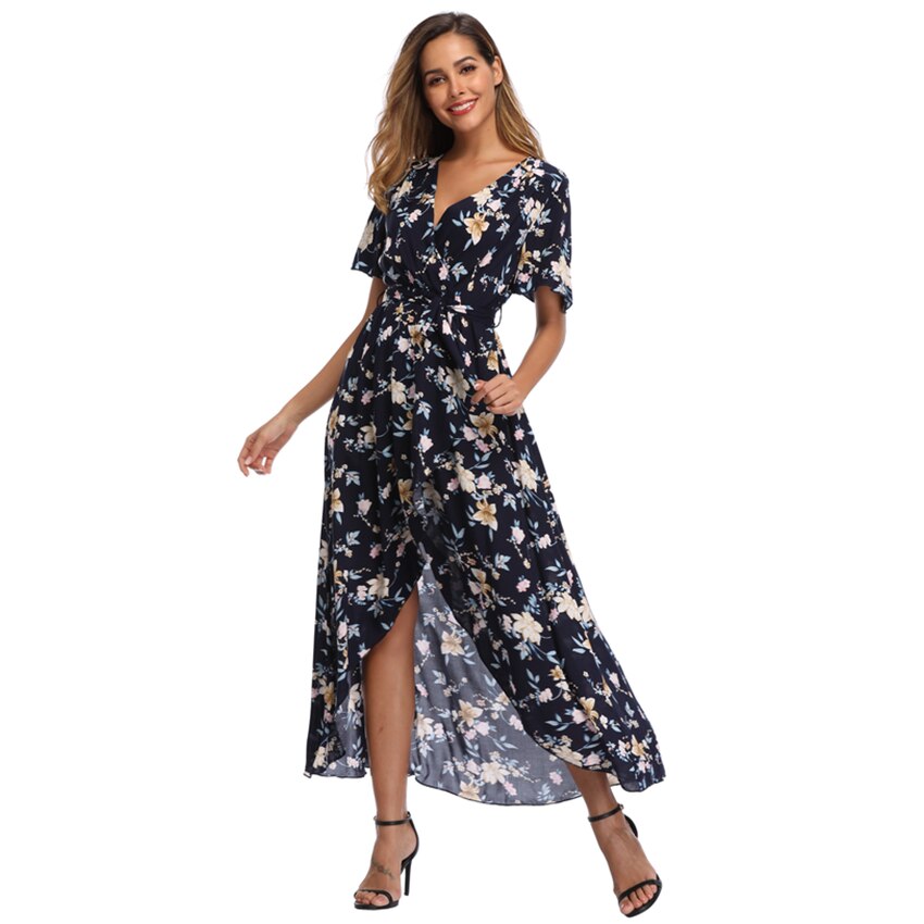 Witbuy Bohemian Print Woman Sundress