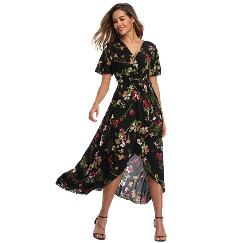 Witbuy Bohemian Print Woman Sundress