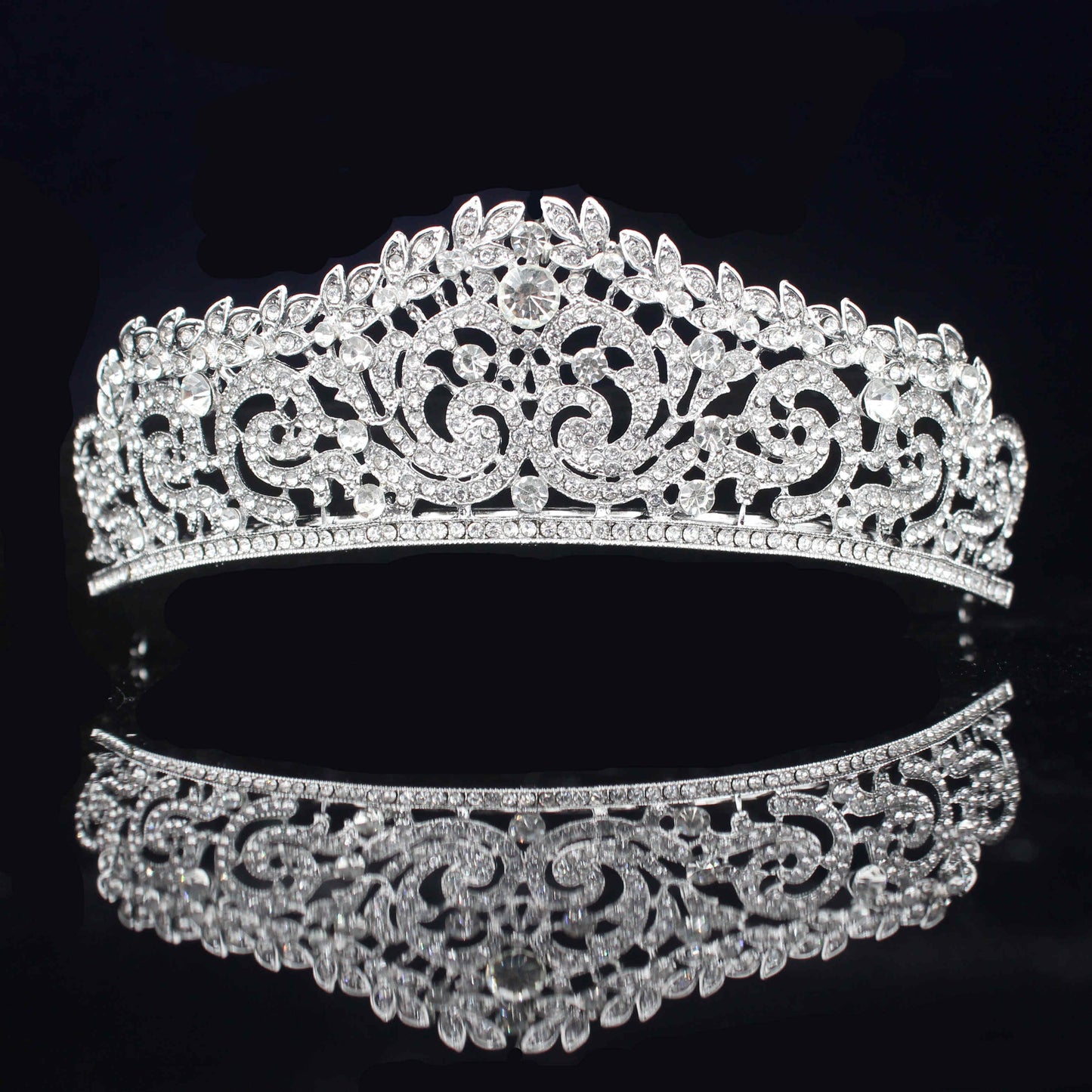 Rose Gold Bridal Tiara Crown Princess Bride Crystal Diadem For Women Prom Hair Ornaments Wedding Bridal Head Jewelry Accessories