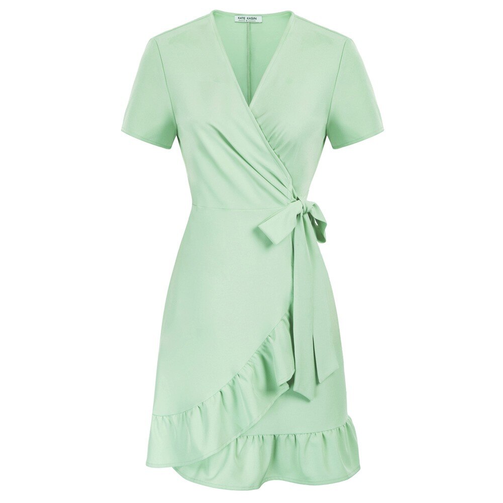 Front Wrap Dress Short  Belt