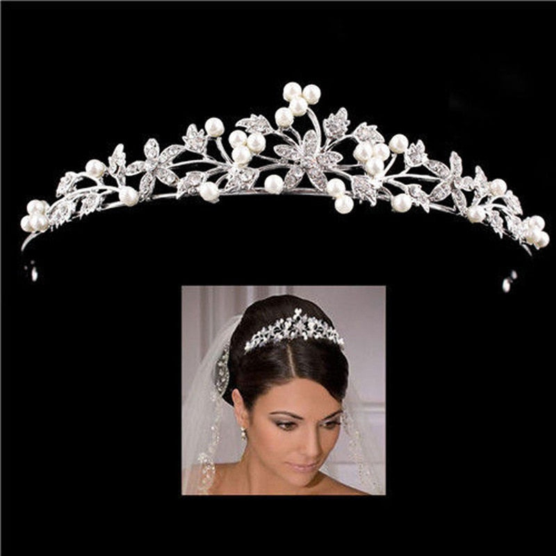 Rose Gold Bridal Tiara Crown Princess Bride Crystal Diadem For Women Prom Hair Ornaments Wedding Bridal Head Jewelry Accessories