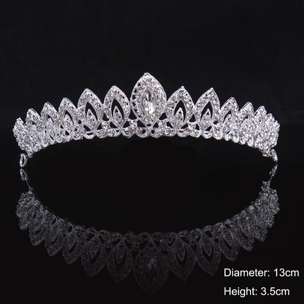 Rose Gold Bridal Tiara Crown Princess Bride Crystal Diadem For Women Prom Hair Ornaments Wedding Bridal Head Jewelry Accessories