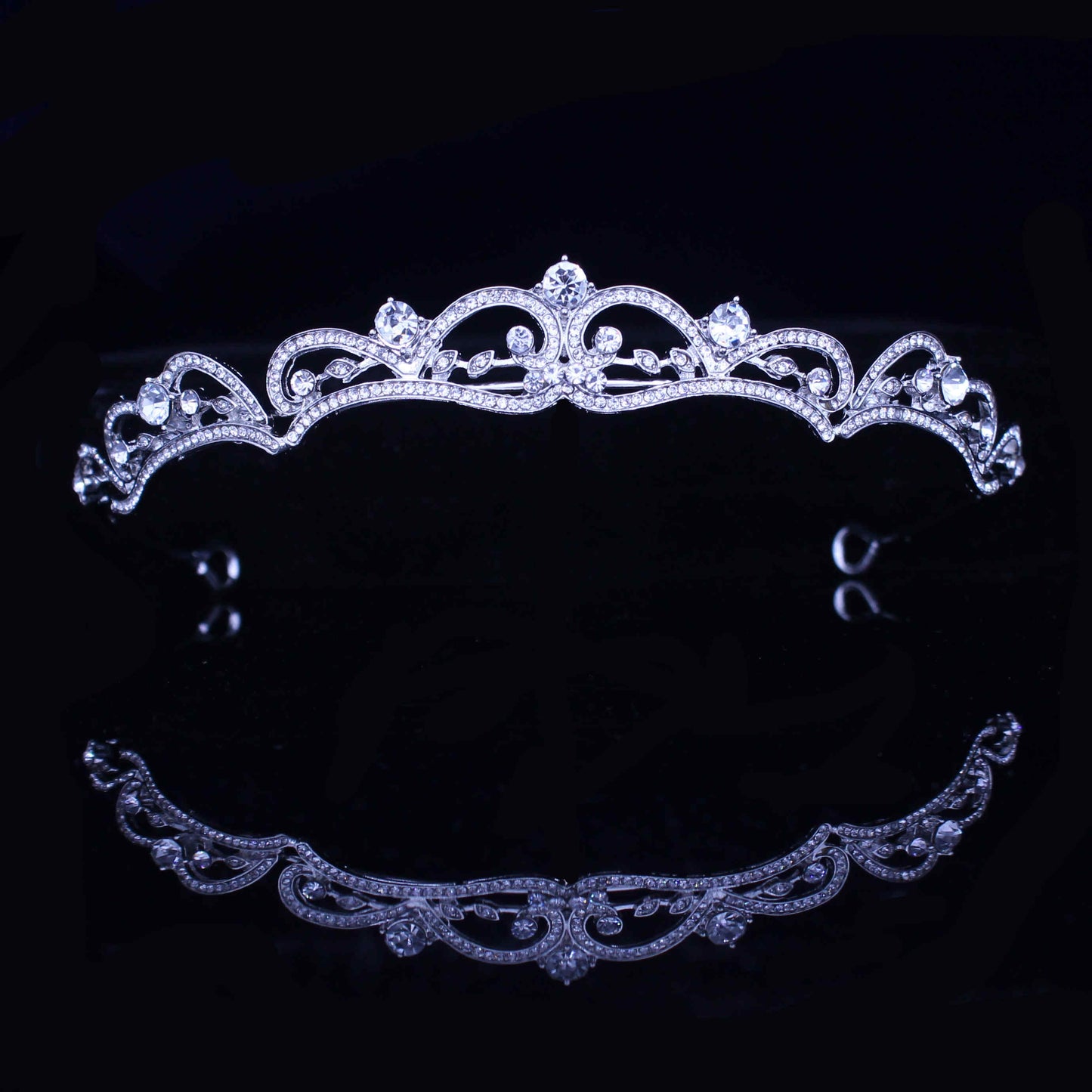 Rose Gold Bridal Tiara Crown Princess Bride Crystal Diadem For Women Prom Hair Ornaments Wedding Bridal Head Jewelry Accessories