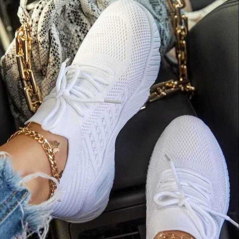 Women Sneakers Comfortable Casual Shoes Mesh Lace-up