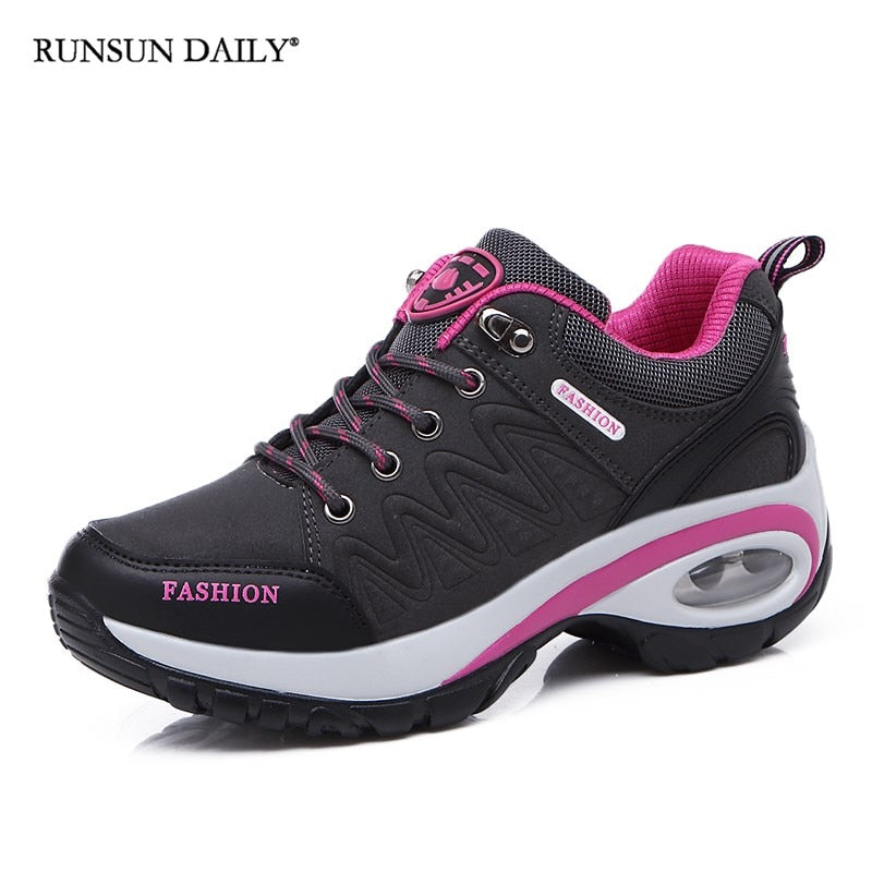 Women&#39;s Sneakers Walking Shoes for Women Breathable Gym Jogging Shoes Tennis Trainers Fashion Sport Lace Up Tenis Feminino