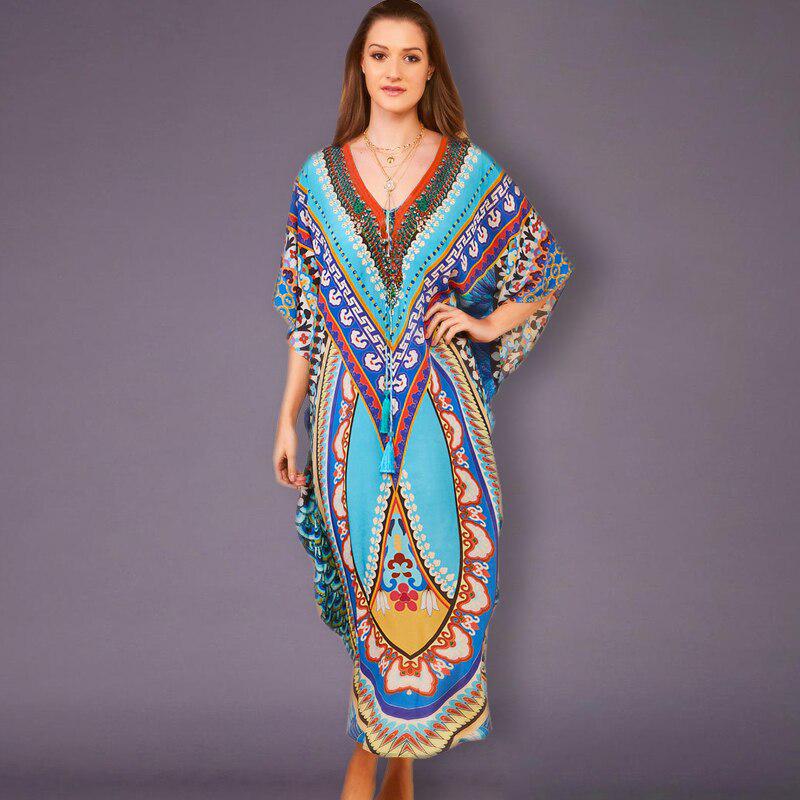 Quick-drying Bohemian Printed Loose Summer Beach Dress