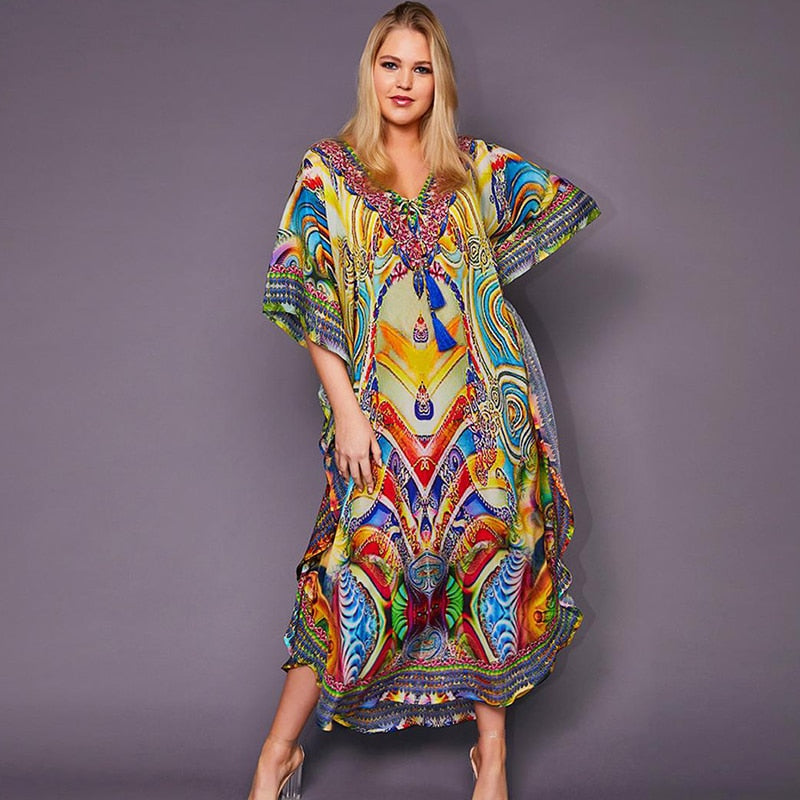 Quick-drying Bohemian Printed Loose Summer Beach Dress