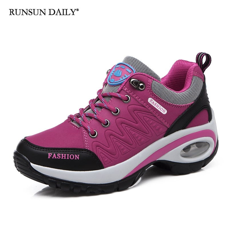 Women&#39;s Sneakers Walking Shoes for Women Breathable Gym Jogging Shoes Tennis Trainers Fashion Sport Lace Up Tenis Feminino