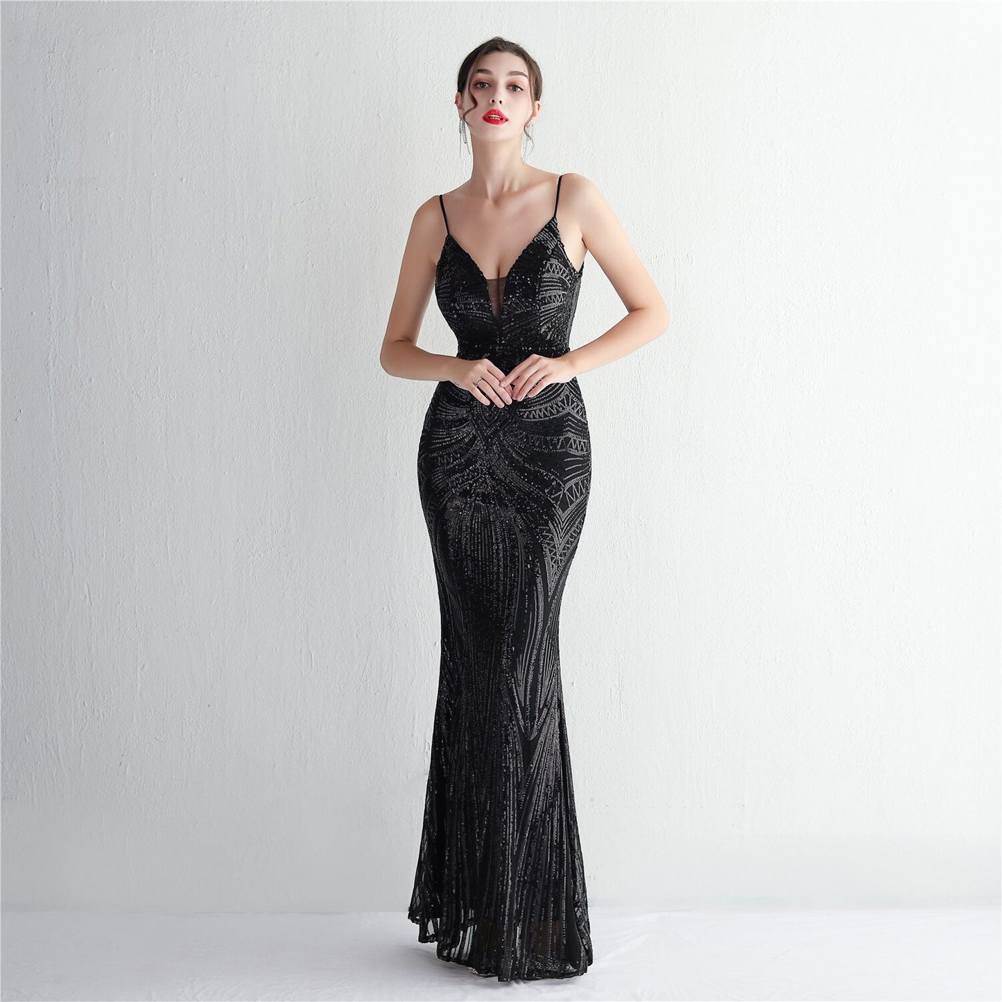 Beauty Emily Mermaid Long Evening Dress Women