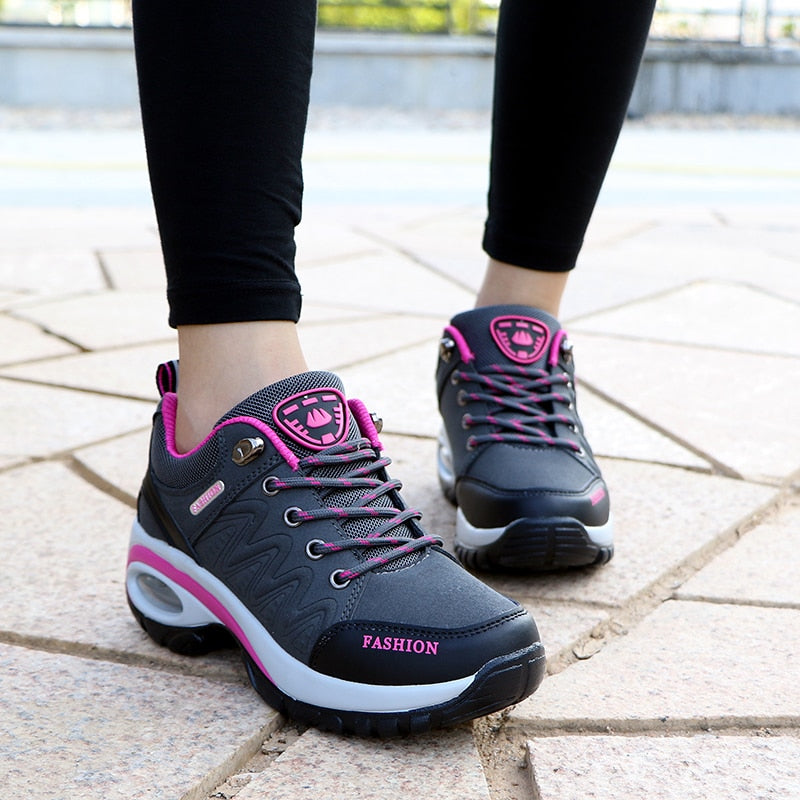 Women&#39;s Sneakers Walking Shoes for Women Breathable Gym Jogging Shoes Tennis Trainers Fashion Sport Lace Up Tenis Feminino