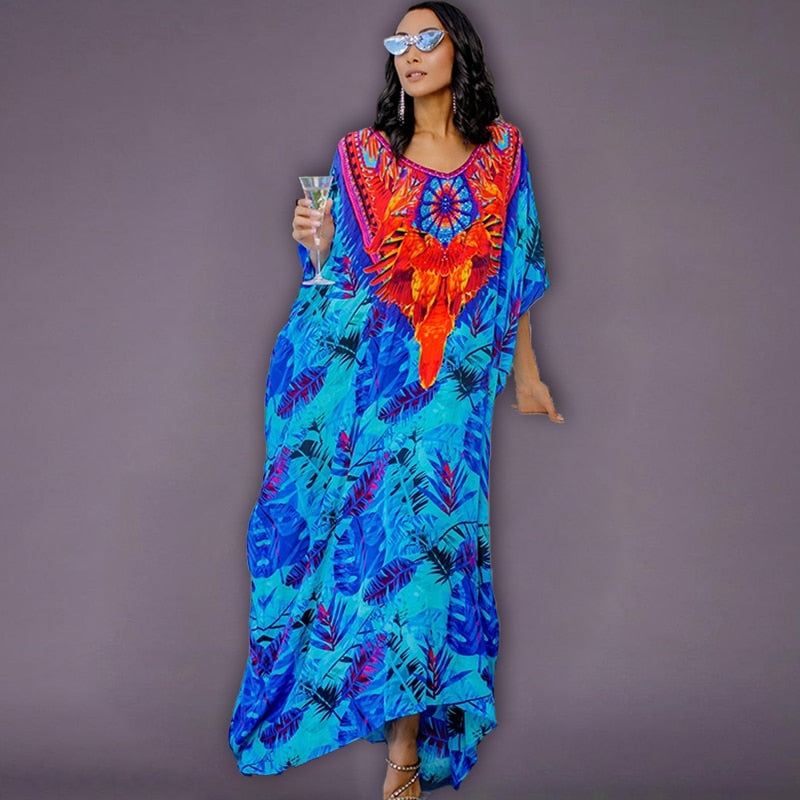 Quick-drying Bohemian Printed Loose Summer Beach Dress