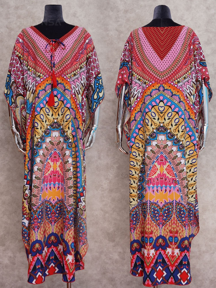 Quick-drying Bohemian Printed Loose Summer Beach Dress