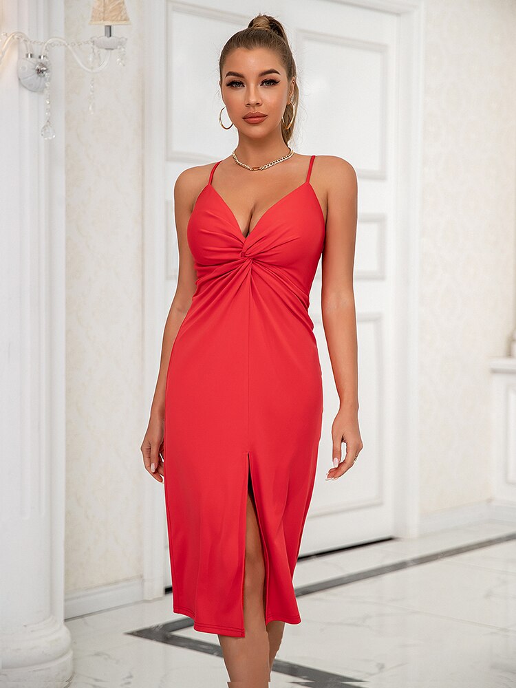 Split  Bodycon Club Party Dress