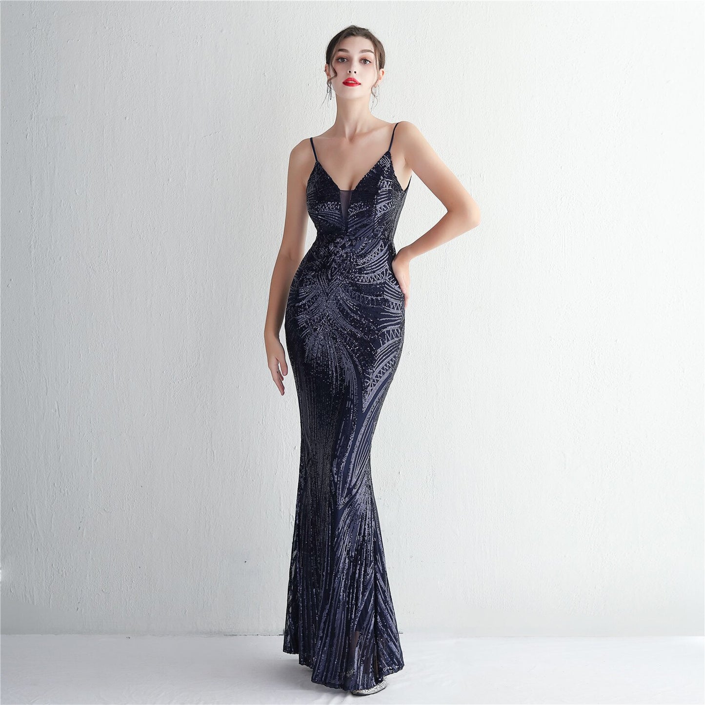 Beauty Emily Mermaid Long Evening Dress Women